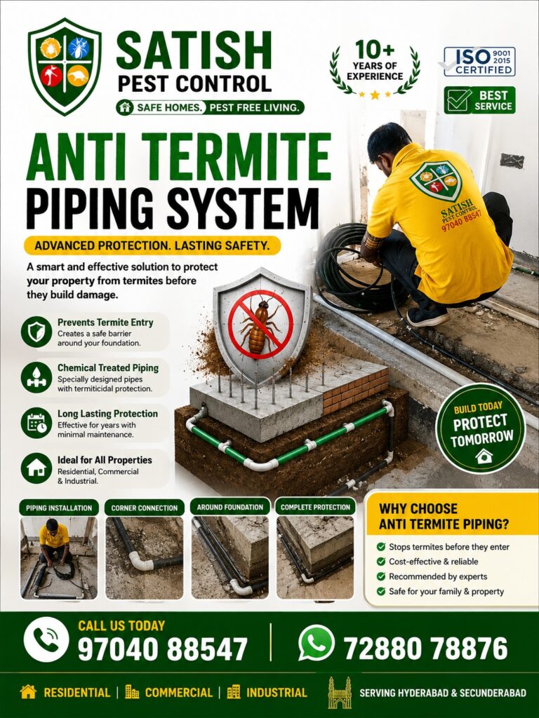 Anti Termite Piping System Nagaram | Satish Pest Control -